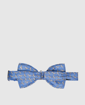 Stefano Ricci Children's blue patterned silk butterfly YHN01NG300