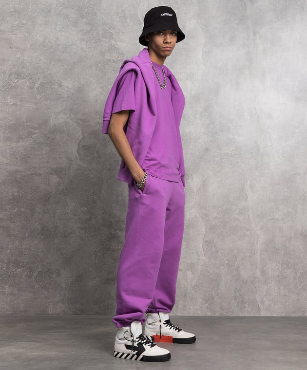 Purple joggers outfit hotsell