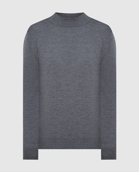 Cashmere&Whiskey Gray melange wool jumper 97397