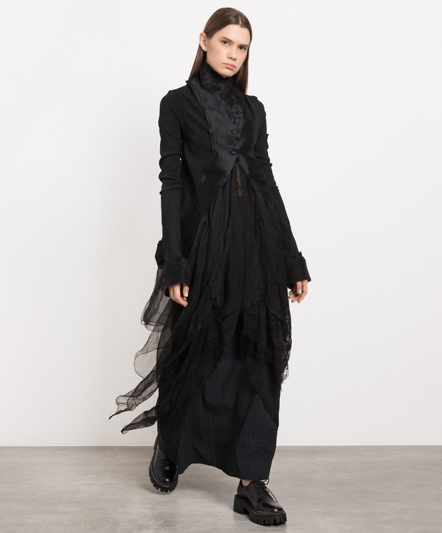 Marc Le Bihan - Black jacket of asymmetric cut 22916 - shop with