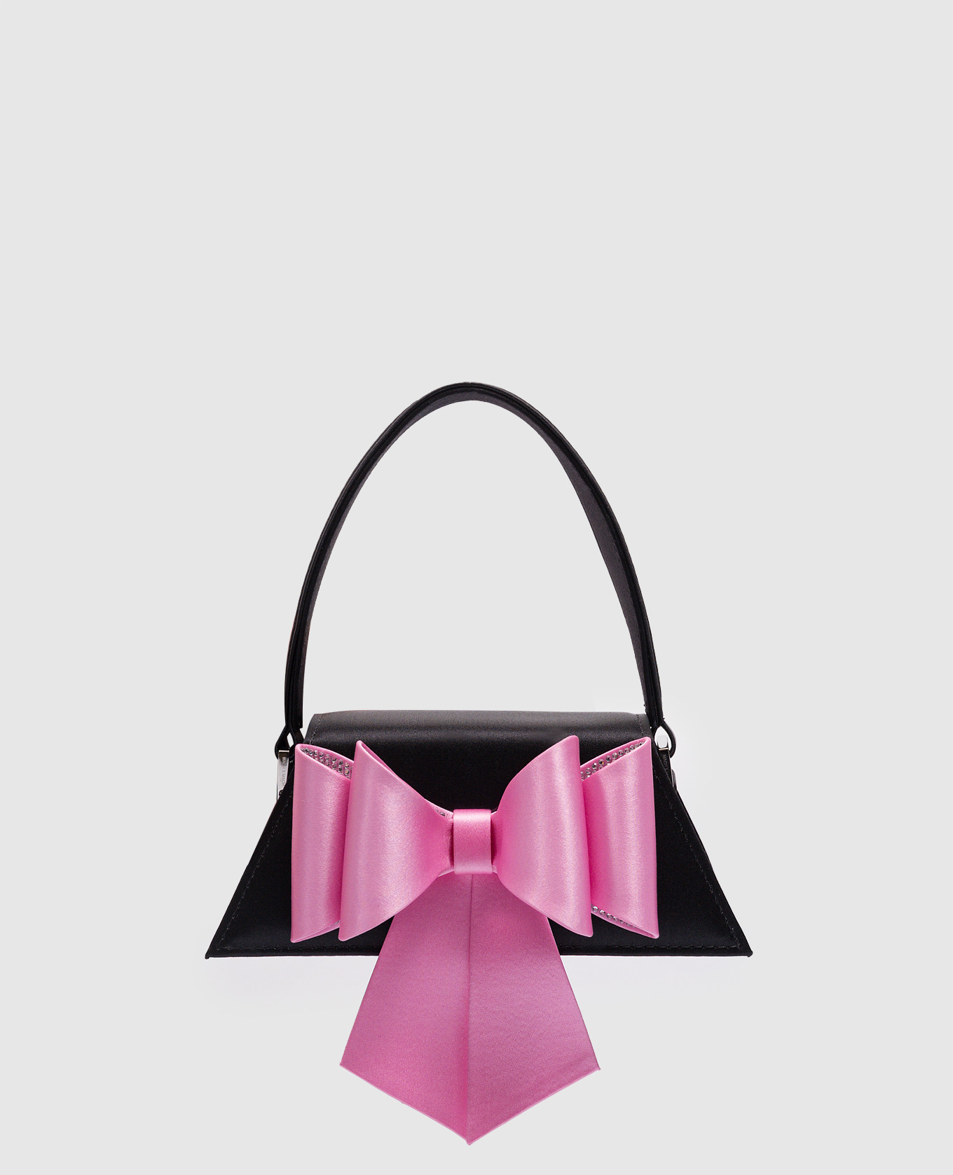 

Black Mini Le Cadeau Satin Bow Bag Mach&Mach