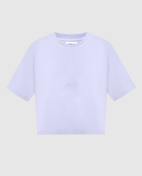 AUTRY Purple t-shirt with logo A24ETSPW581L