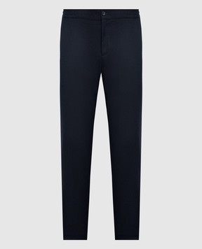 Marco Pescarolo Chiaiam blue tapered wool and cashmere trousers CHIAIAM4829