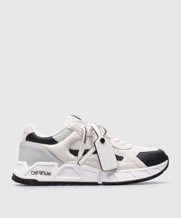 スニーカー Off-White OMIA289C99LEA001 KICK OFF Sneakers Off-White - White leather Kick Off sneakers with logo