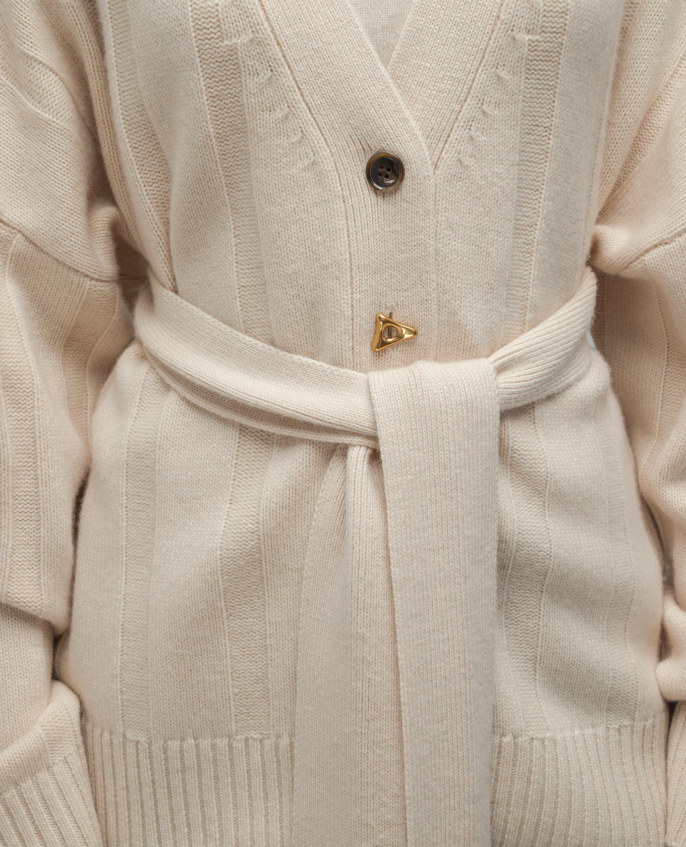 Grappa beige wool and cashmere cardigan AERON 5