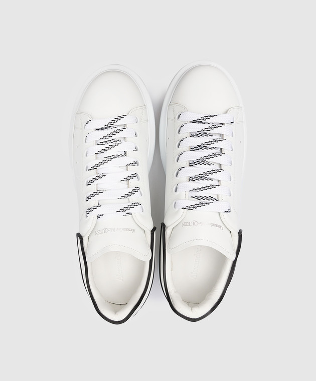 Alexander McQueen - White leather sneakers with contrasting