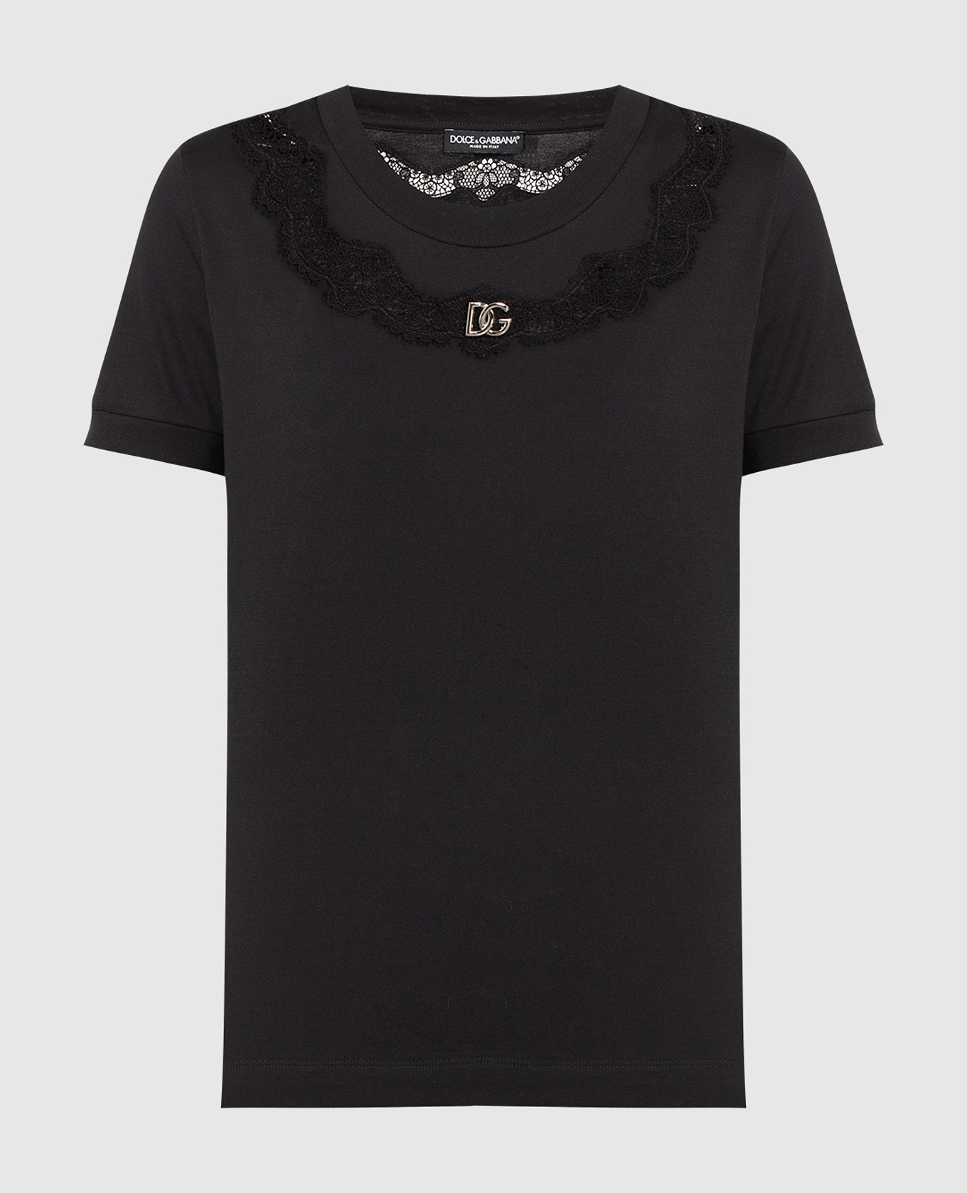 Black t-shirt with dg logo dolce&gabbana