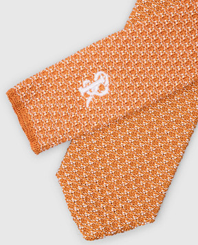 Stefano Ricci Children's orange patterned silk tie YCRMTSR8189