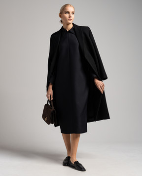 The Row Mable black midi dress 7496W483