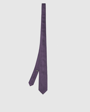 Stefano Ricci Children's purple striped silk tie YCH30102