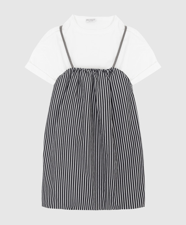 

Children's striped top with t-shirt Brunello Cucinelli, Grey