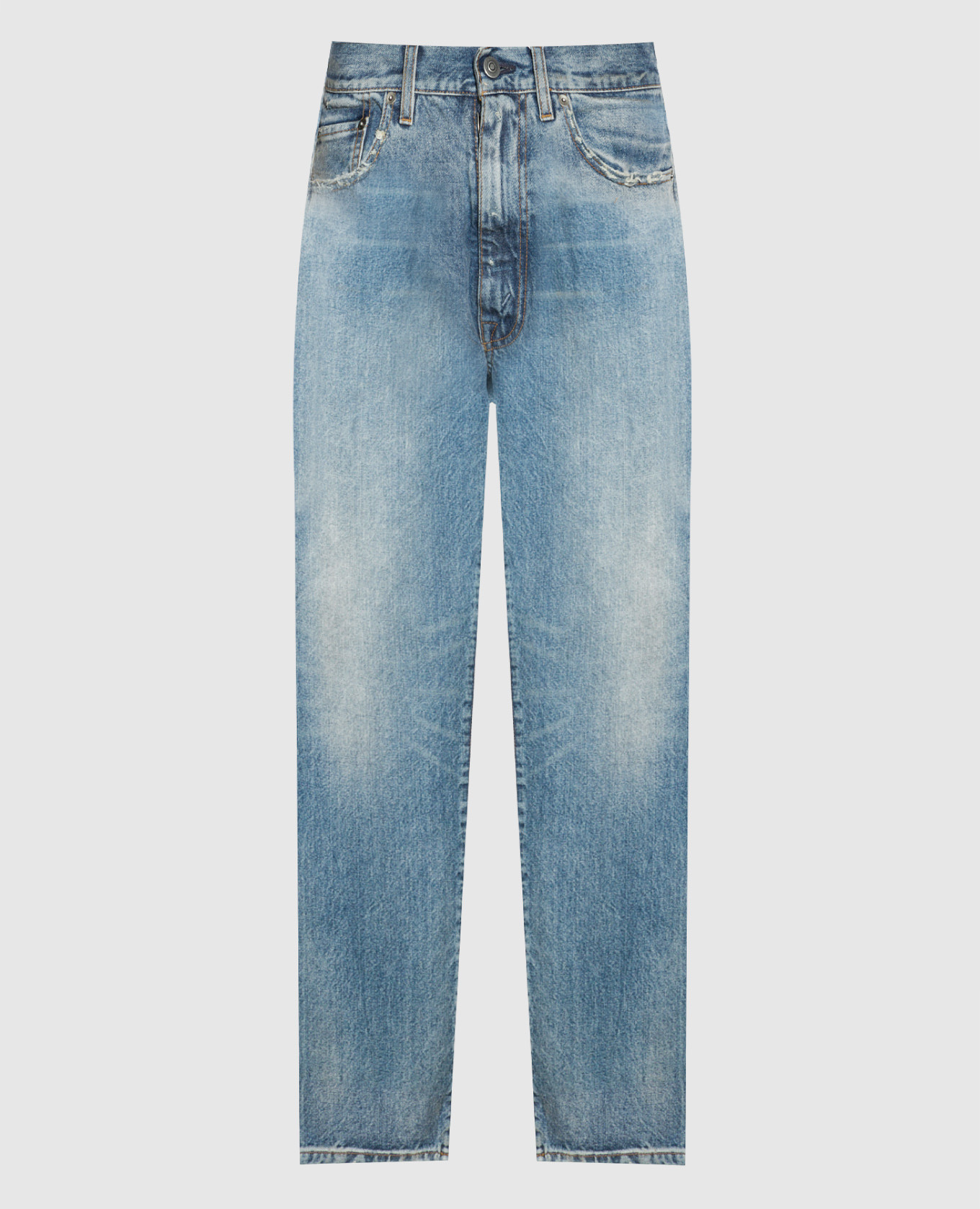 

Blue jeans with a distressed effect Maison Margiela