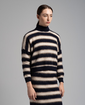 Brunello Cucinelli Blue striped sweater MBP138204