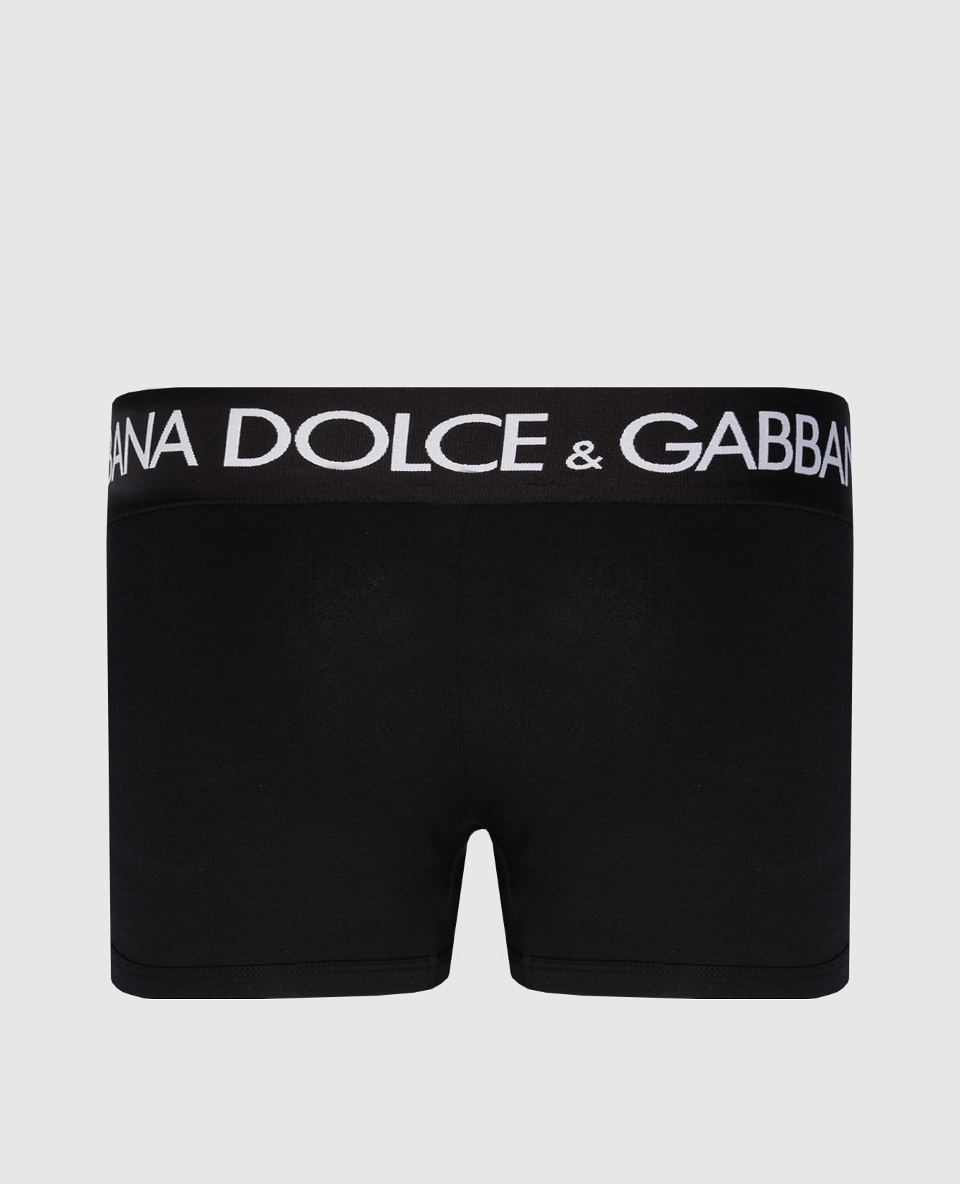

A set of black boxer briefs with a logo pattern Dolce&Gabbana