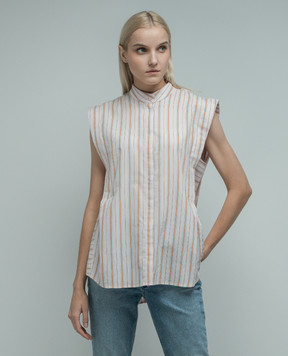 Dondup Pink striped top DC231EF0135D002