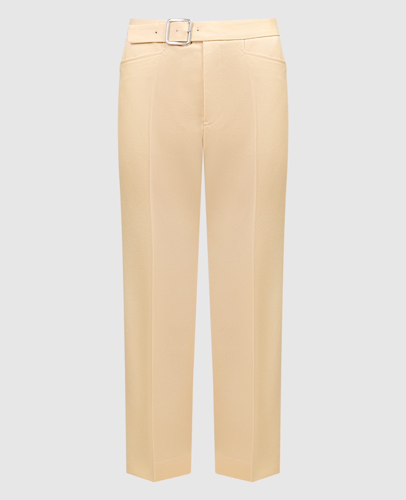 

Yellow short pants made of wool with a strap Jil Sander