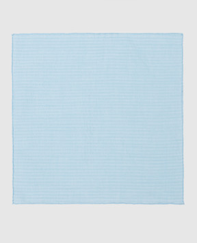 Stefano Ricci Children's blue striped pasha scarf YFZ25L1669