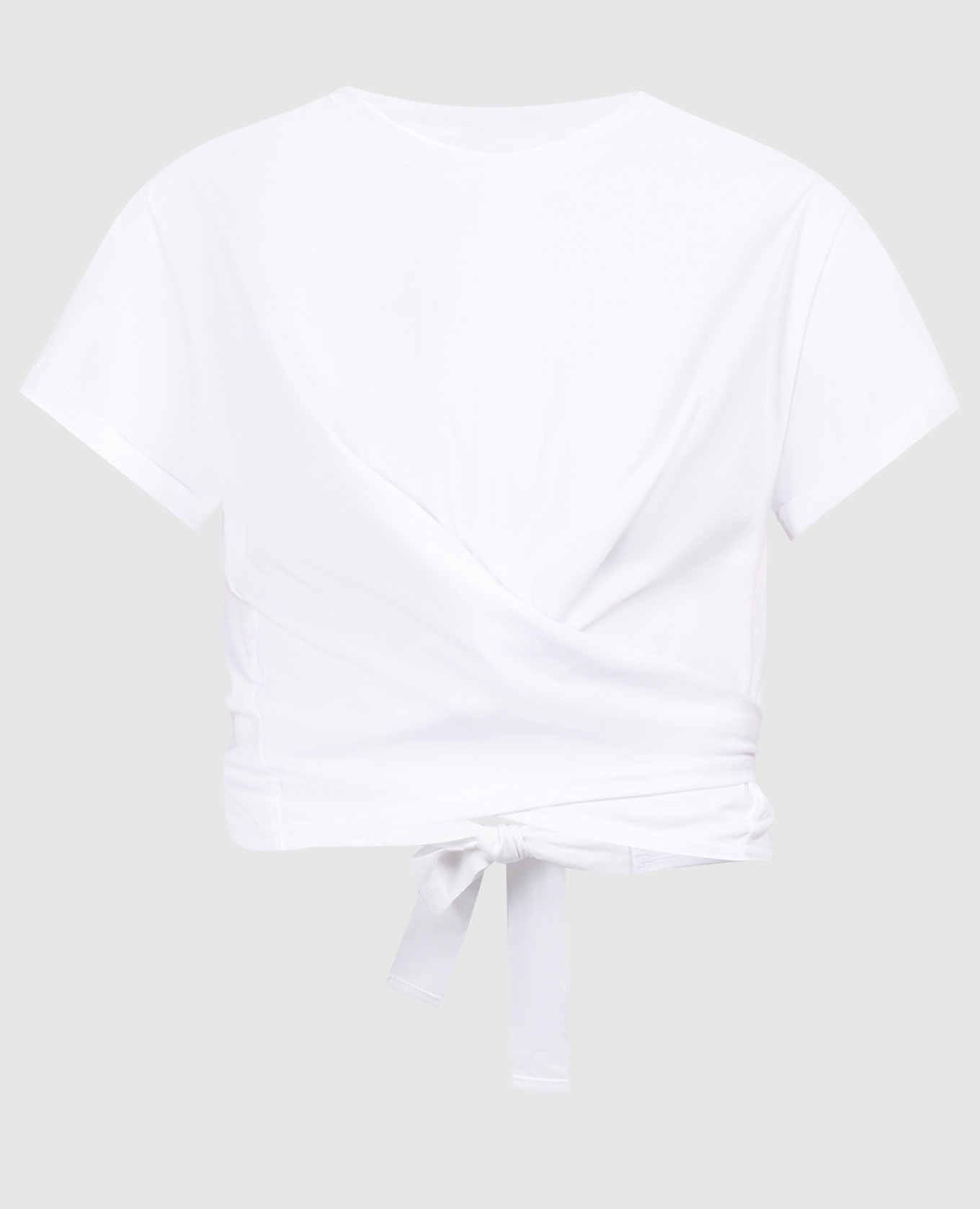 

White T-shirt with ties Twinset Actitude