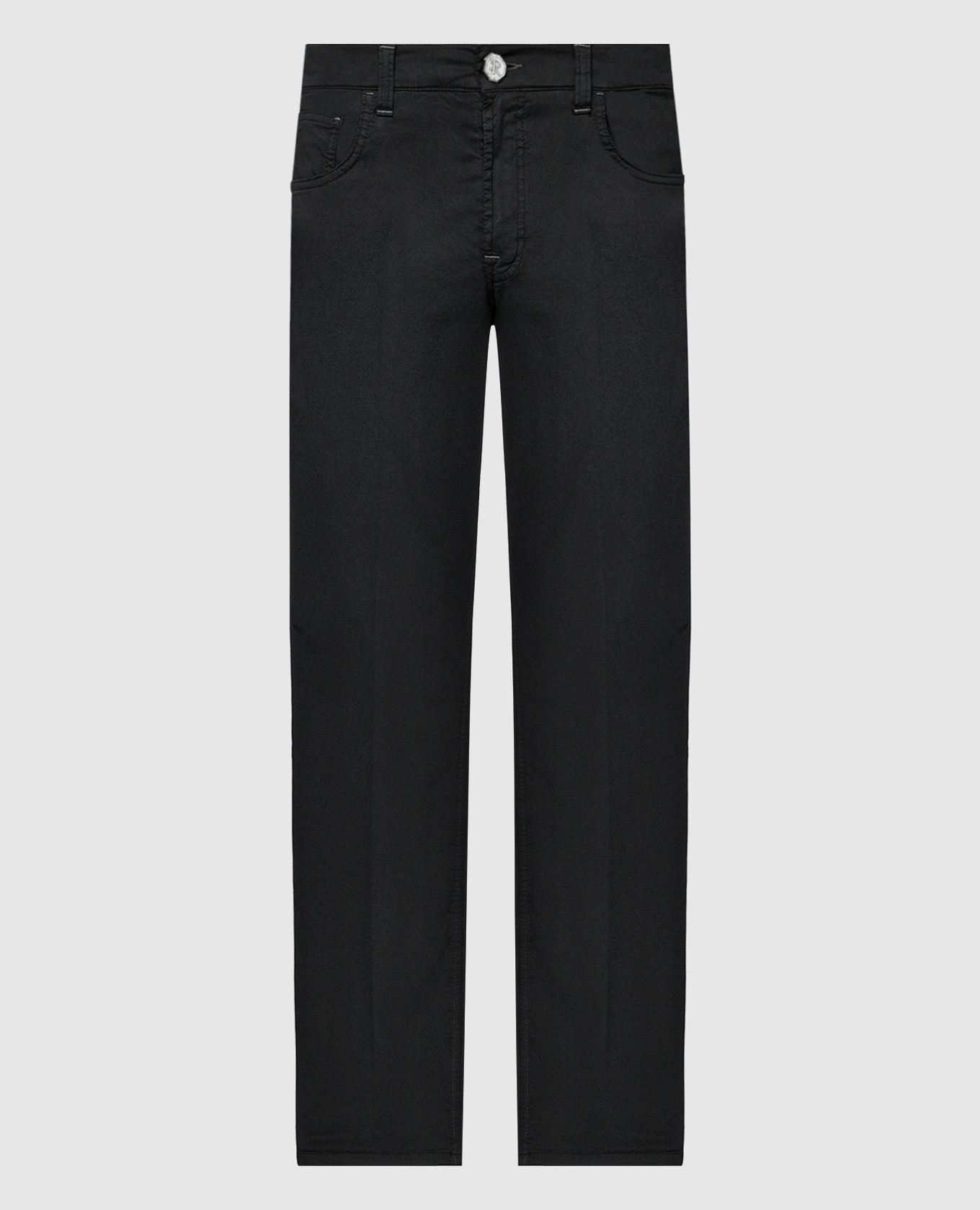 

Black pants with monogram embroidery Stefano Ricci