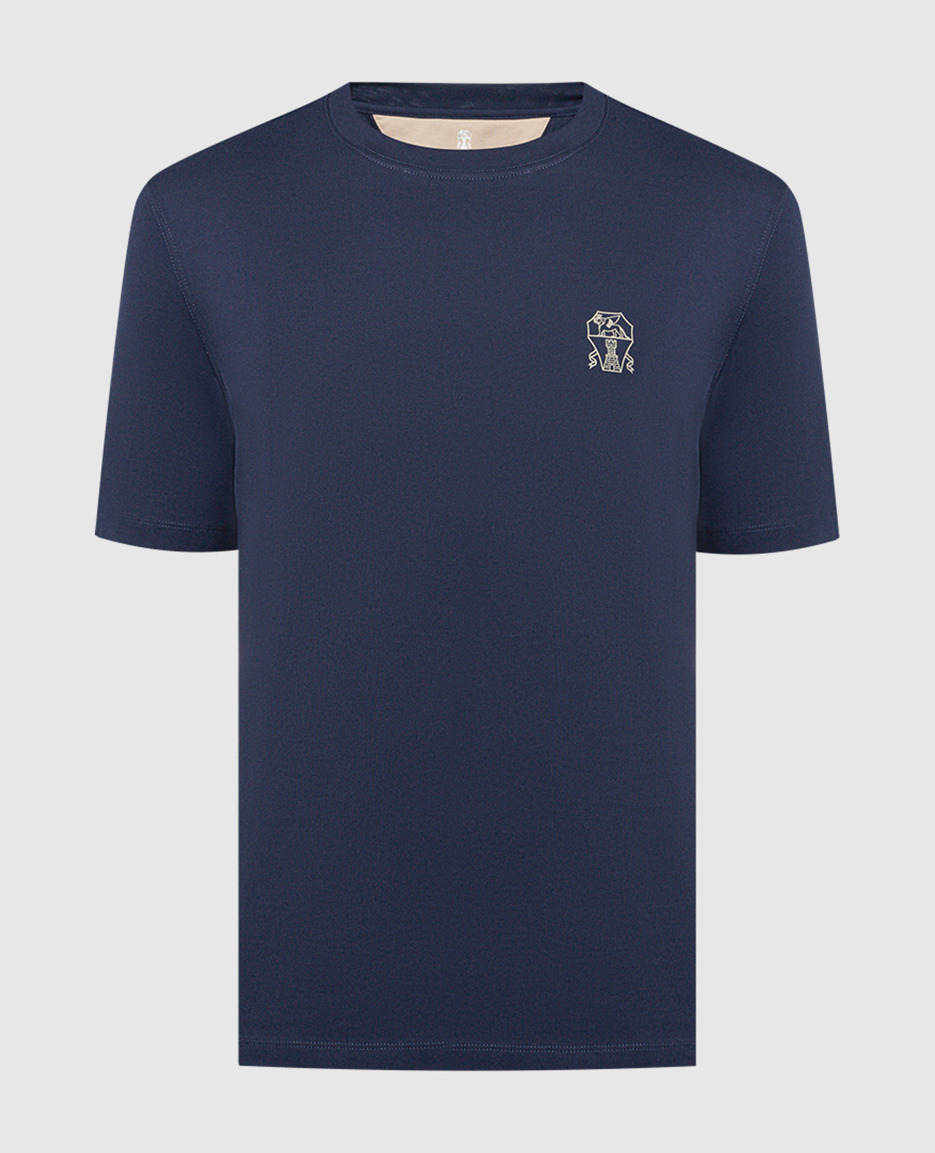 

Blue T-shirt with a print Brunello Cucinelli