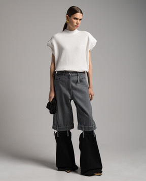 The Attico Gray jeans with cutouts 242WCP157D067