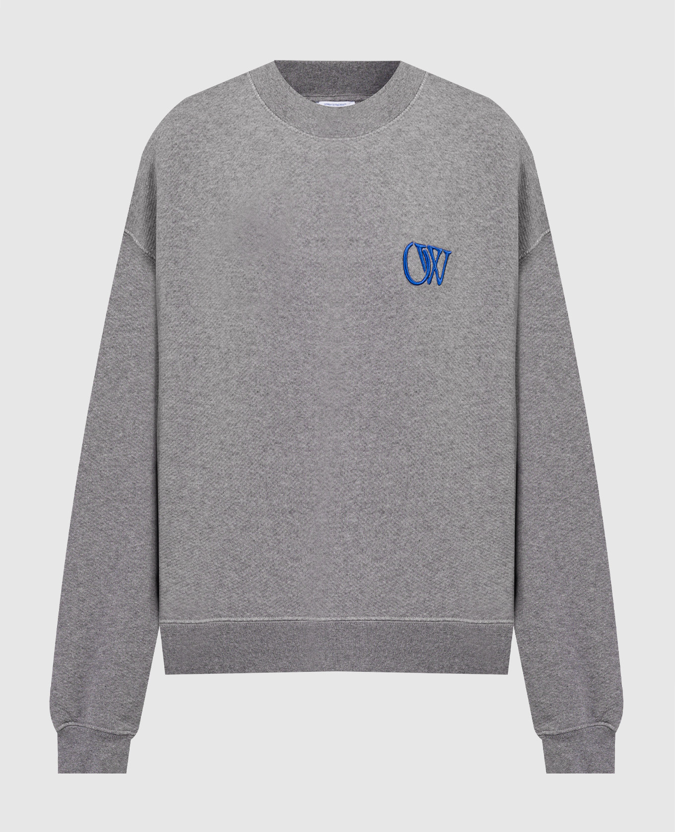 

Gray sweatshirt with monogram logo embroidery Off-White, Grey