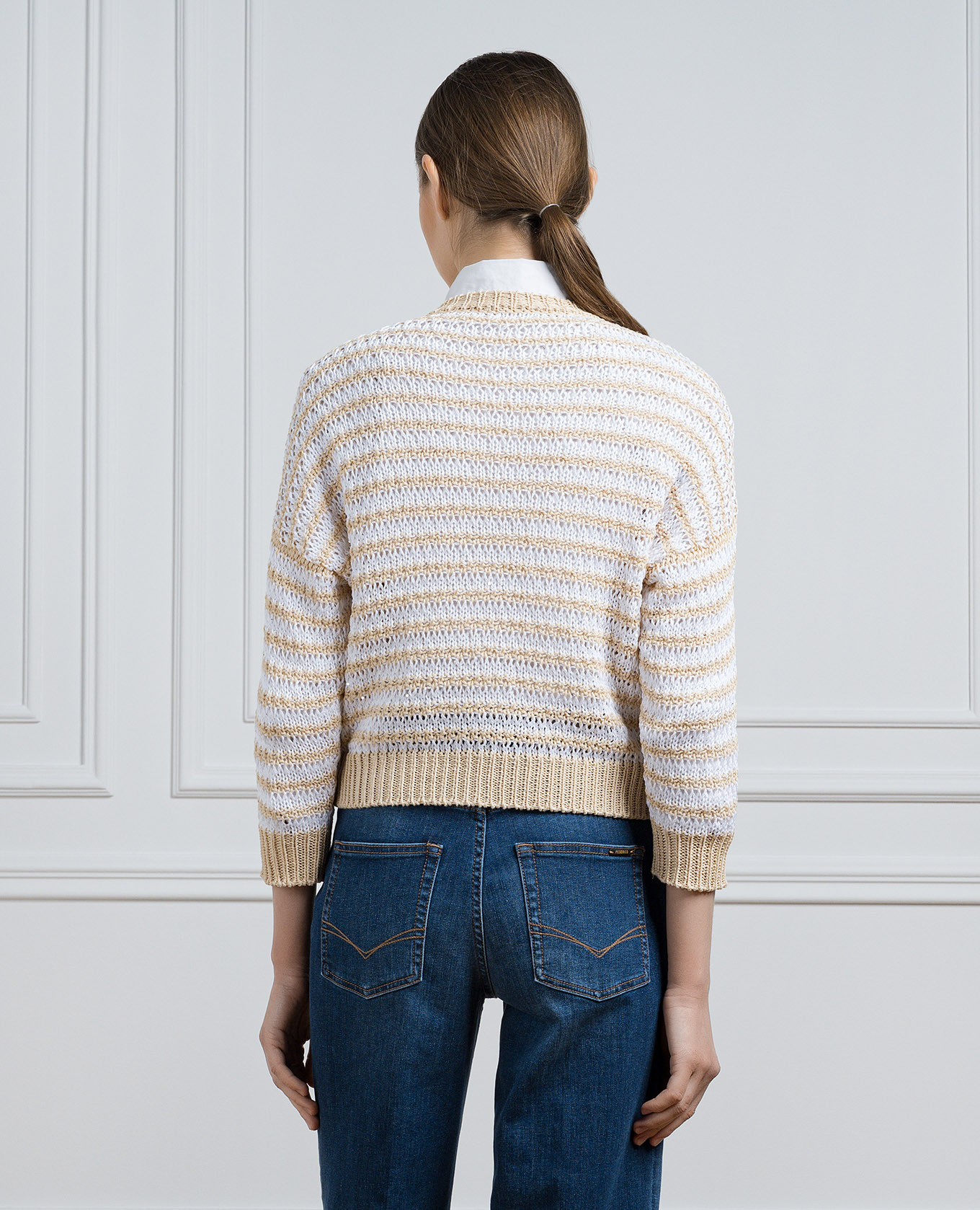 

Beige openwork jumper with sequins Peserico