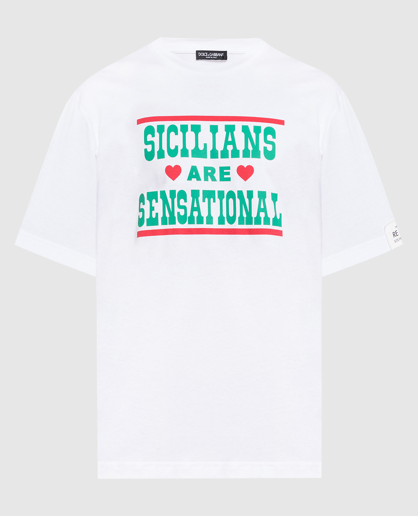 White t-shirt with a print dolce&gabbana