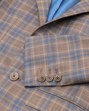 Stefano Ricci Checked cashmere, silk and wool children's blazer Y1RM732000CO11HC