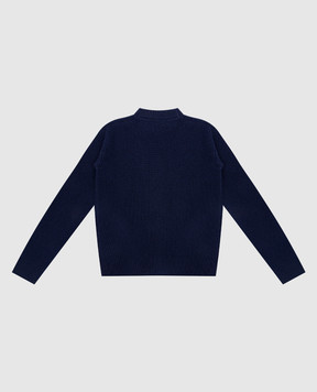 Dolce&Gabbana Blue wool sweater with logo pattern L5KWJ6JCVE4