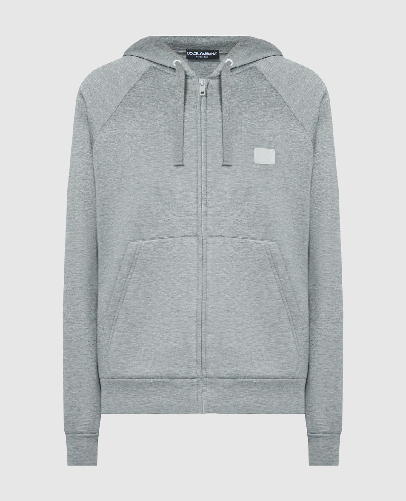 Gray sports jacket with logo patch dolce&gabbana