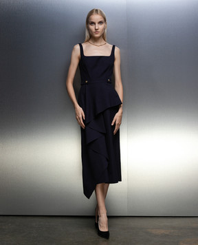 Alexander McQueen Blue midi dress 757642QJACF