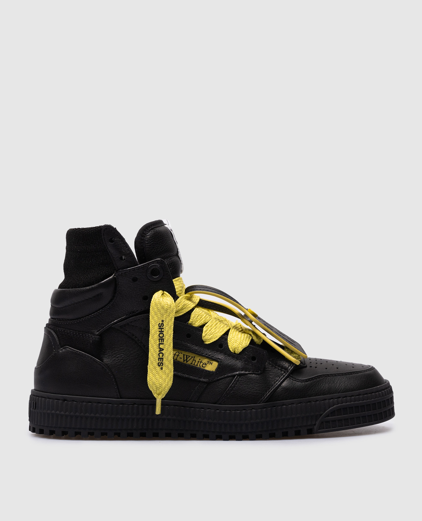 

Black leather 3.0 Off Court high top with logo Off-White