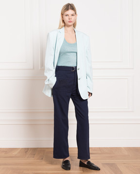 Etro Blue pants with embroidery D135167959