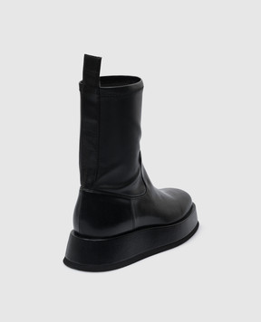 Gia Borghini Black leather boots RHW11N5000