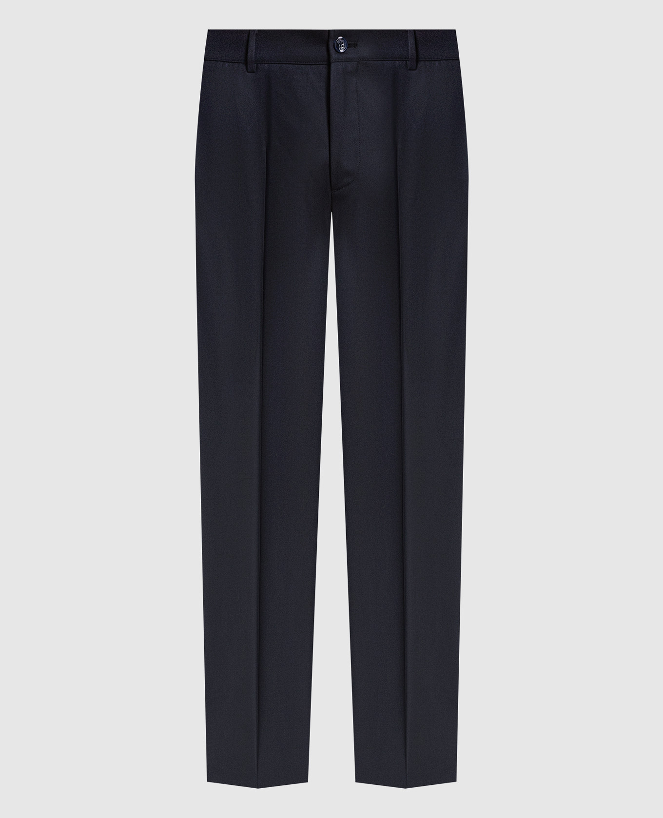

Blue wool trousers with logo Stefano Ricci