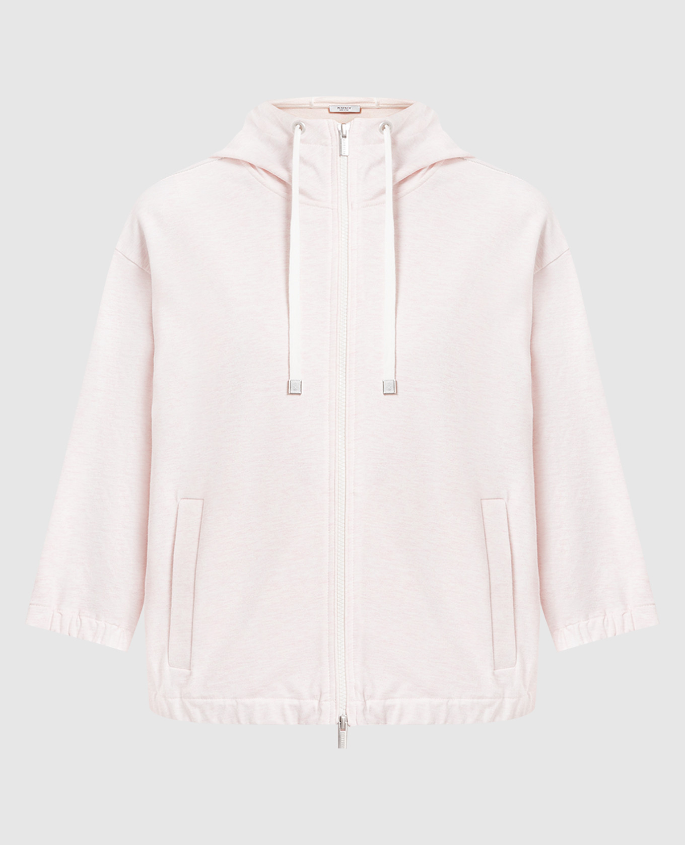 Pink melange sports jacket with monil chain peserico
