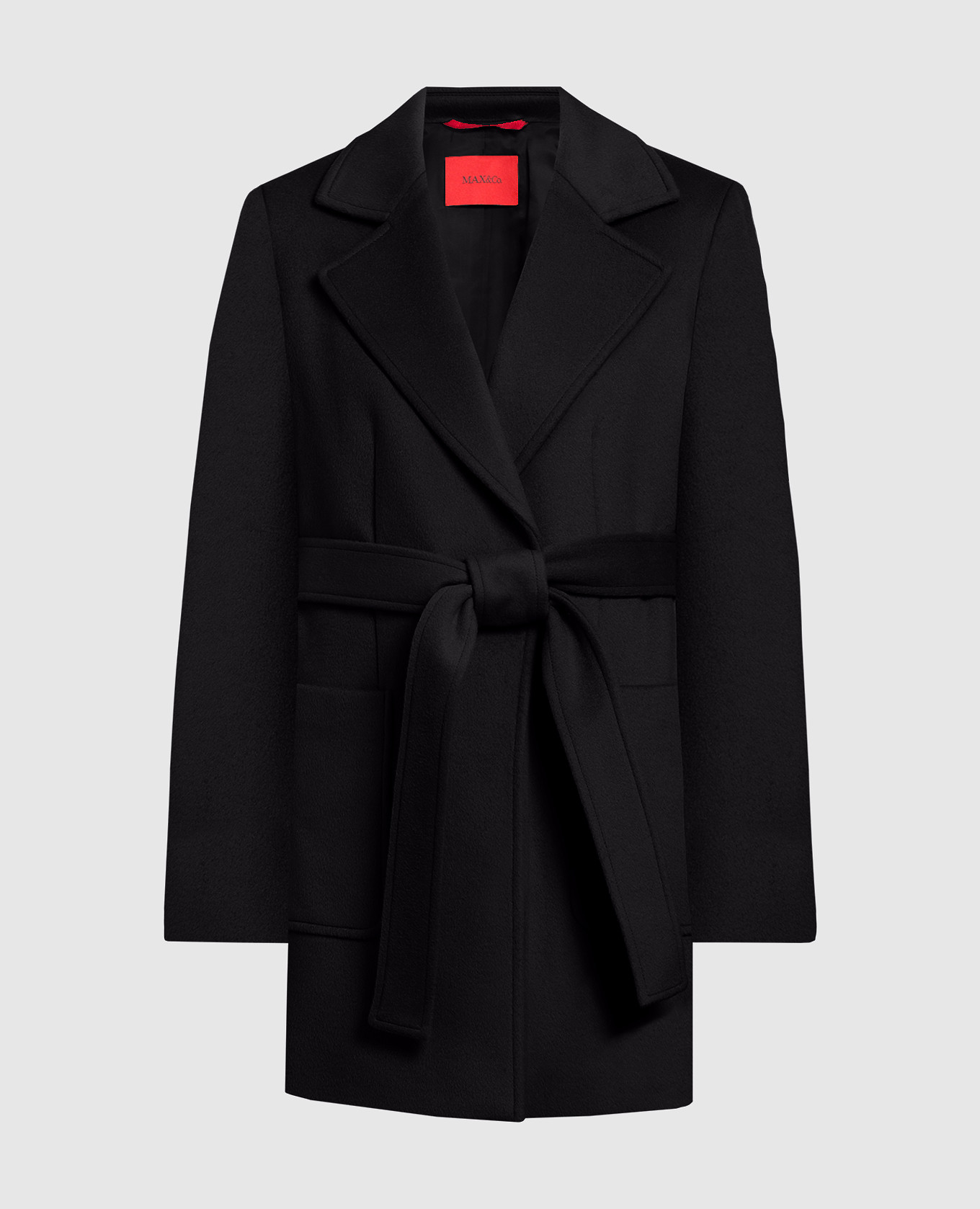 

Black coat made of wool Max & Co, Черный