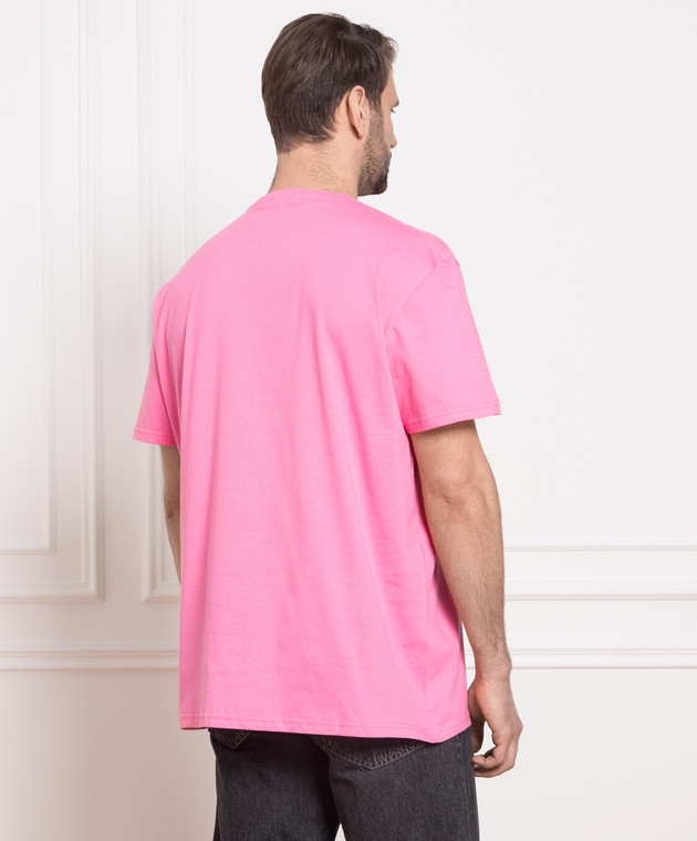 Tシャツ・カットソー alexander mcqueen Alexander McQueen Shirts Pink Alexander McQueen Men's Small Logo Boxy T-Shirt in Sugar
