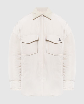 The Attico Beige jacket with logo 237WCB27E079