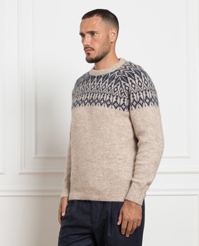 Brunello Cucinelli Beige sweater with a pattern MSO504200