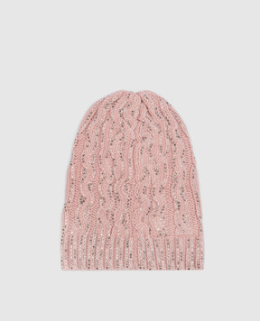 Ermanno Scervino Pink cap with crystals D435V305CTHSK