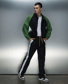 Rhude Black windbreaker with contrasting inserts RHPS24JA03005134