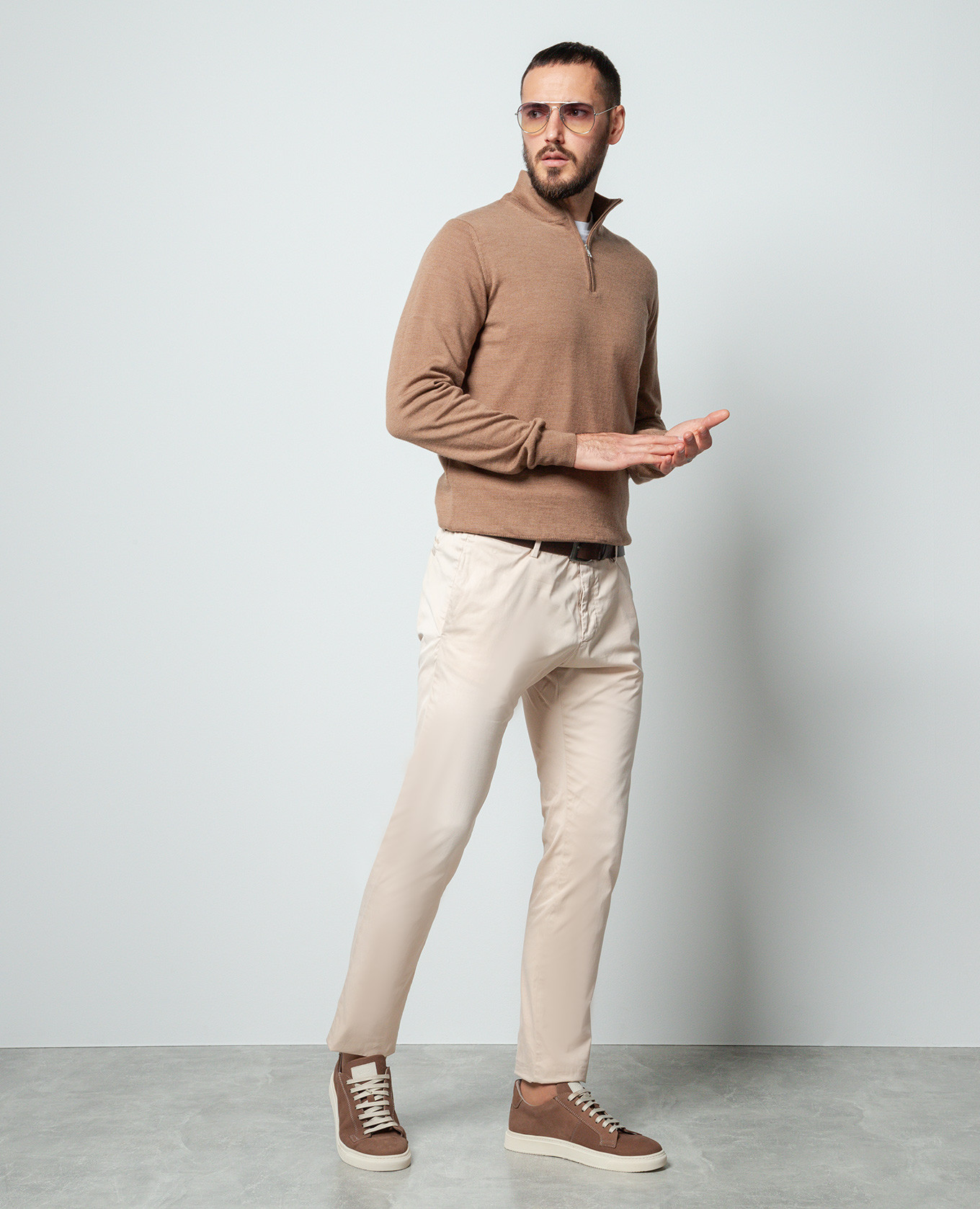 Brown logo-engraved wool jumper Cashmere&Whiskey 2
