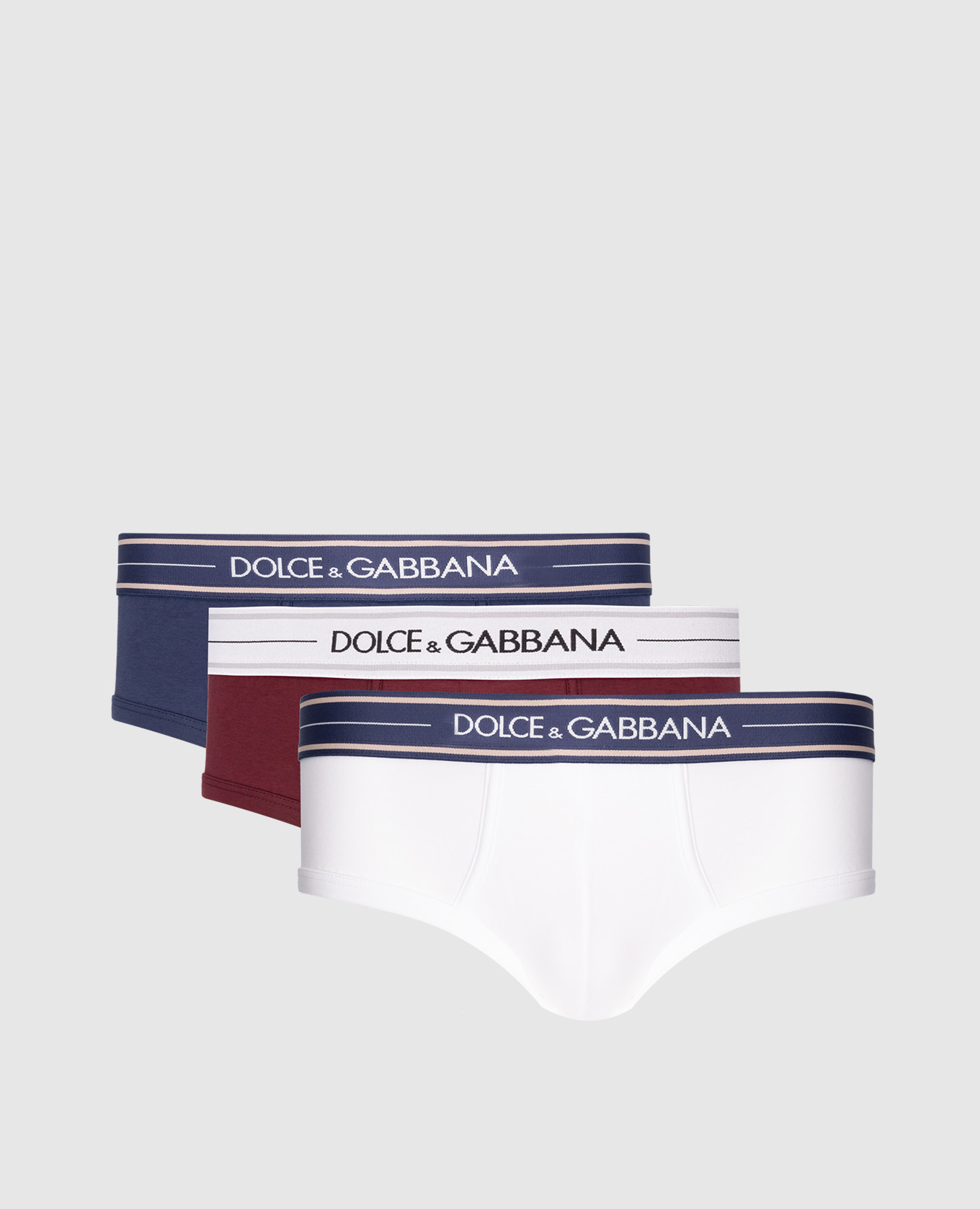 A set of briefs with a logo pattern Dolce&Gabbana