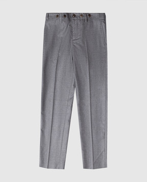 Stefano Ricci Children's gray pants made of wool Y1T0900000W610