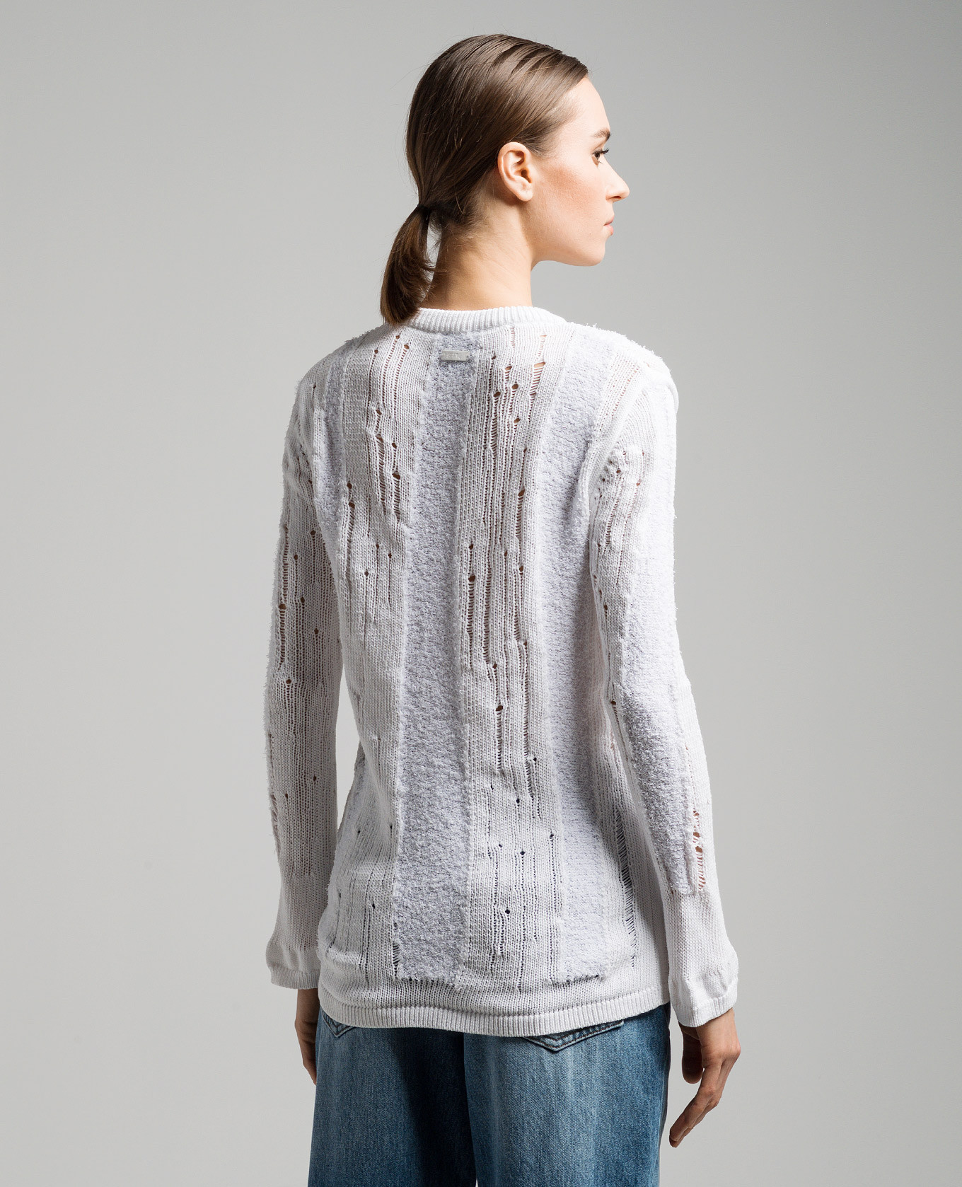 

White openwork jumper Juun.j