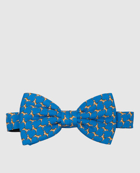 Stefano Ricci Children's blue patterned silk butterfly YHN01NG300