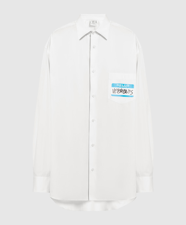 Vetements - White shirt with logo print UE63SH202W - shop with