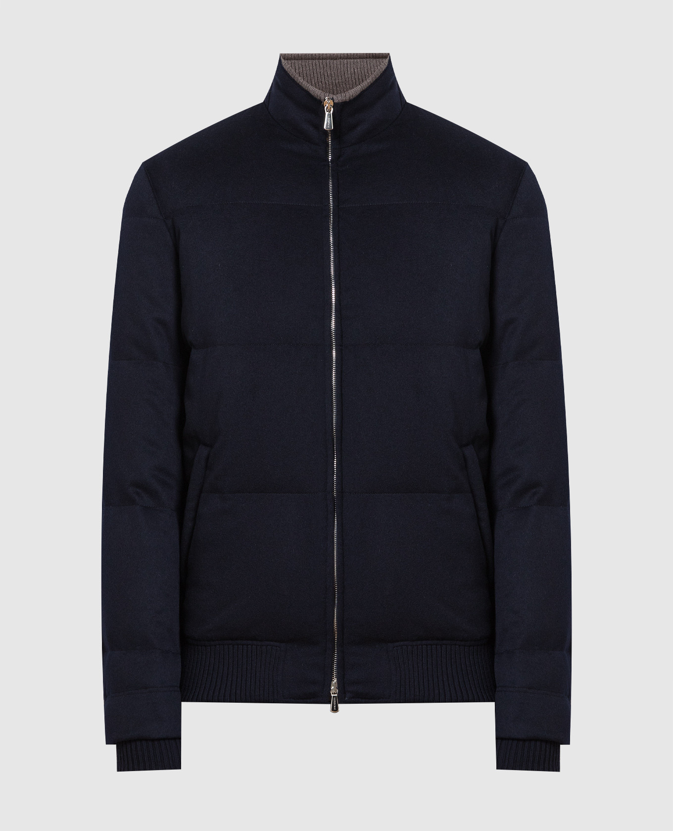 

Blue cashmere down jacket Enrico Mandelli, Синий
